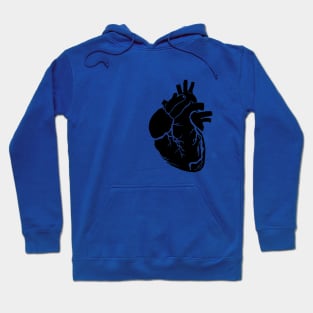 Anatomical heart design, black Hoodie